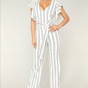 White jumpsuit from fashion nova